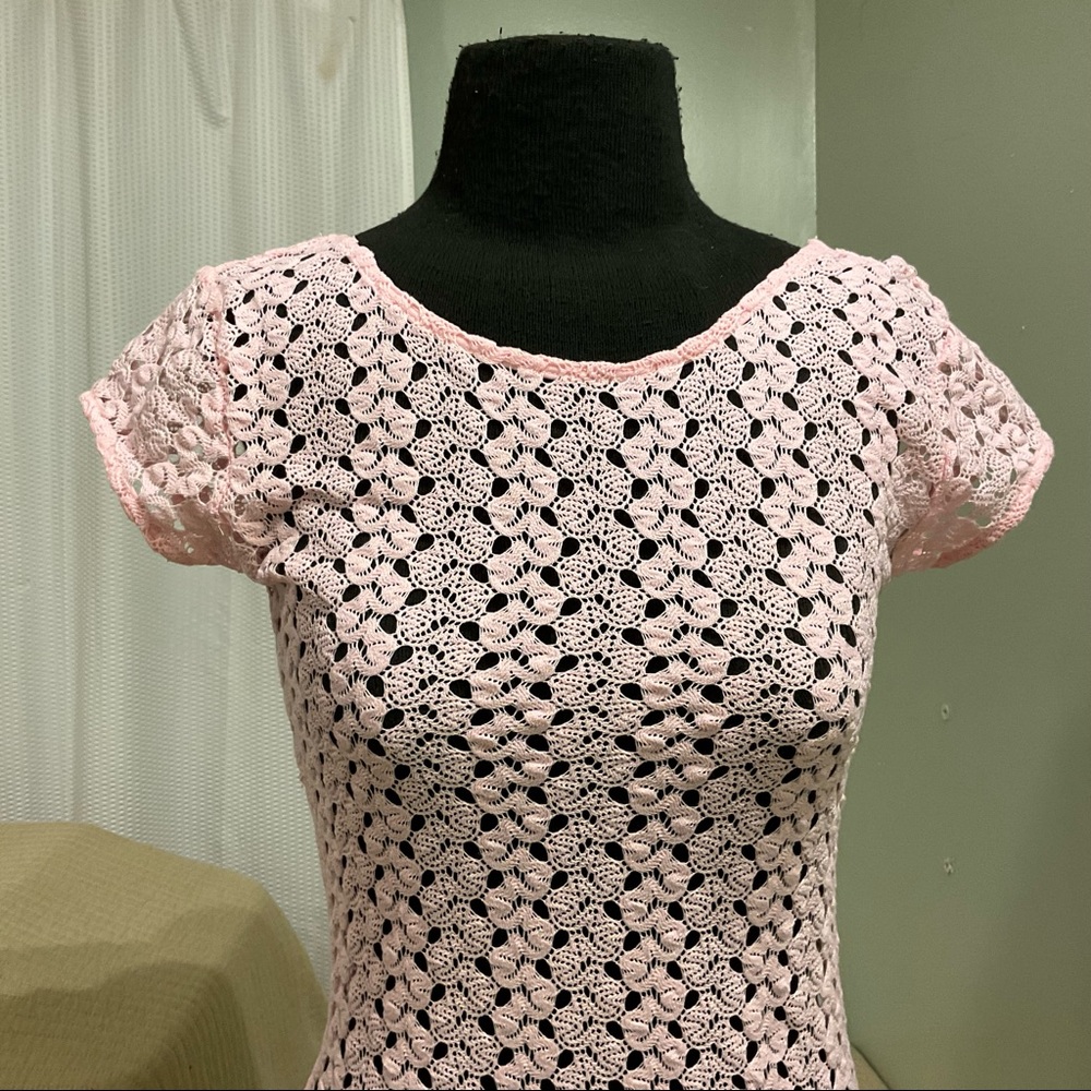 Charming Charlie Light Pink Lace Dress Size - 2